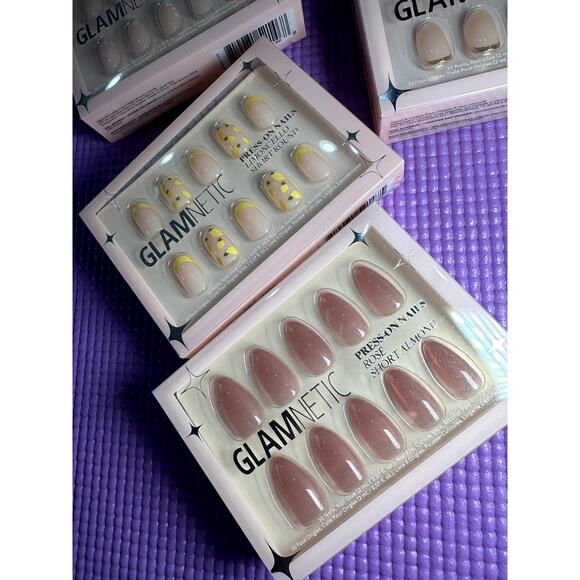 Glamnetic Press On Nails Lot: Limoncello, Goal Digger, Rose, Little Miss NEW - Picture 2 of 5